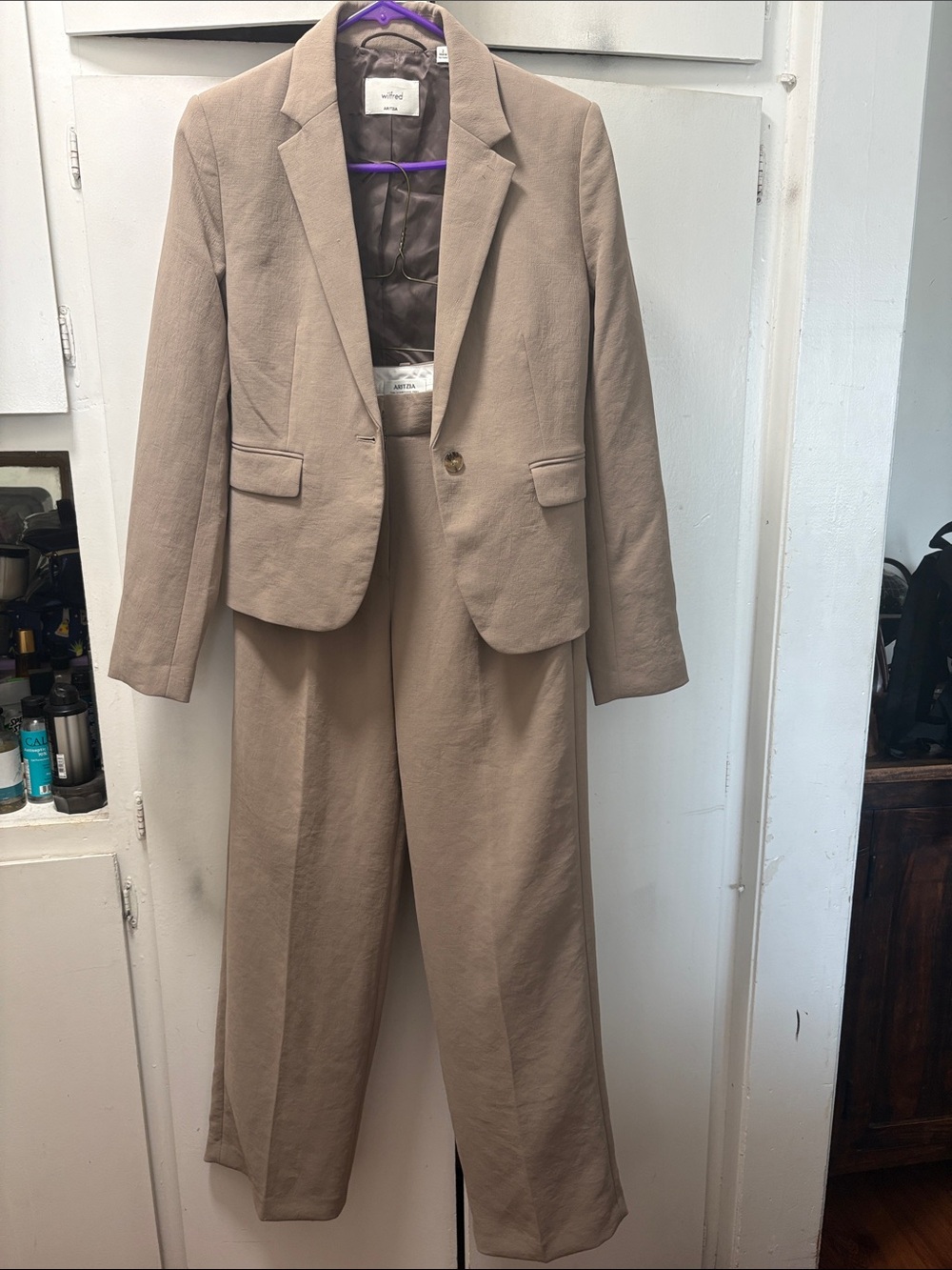Wilfred Taupe Beige Blazer and Trouser Set